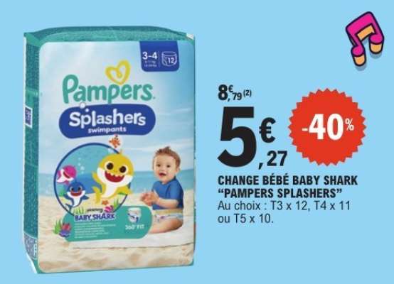 CHANGE BÉBÉ BABY SHARK “PAMPERS SPLASHERS”