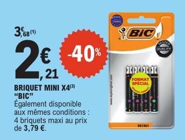 BRIQUET MINI X4 “BIC”