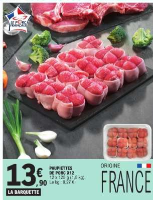 PAUPIETTES DE PORC X12