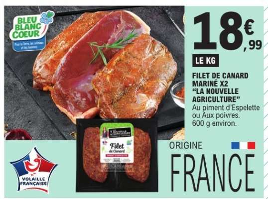 FILET DE CANARD MARINÉ X2 "LA NOUVELLE AGRICULTURE"