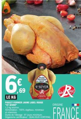 POULET FERMIER JAUNE LABEL ROUGE 'ST SEVER'