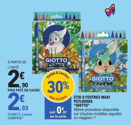 ETUI 8 FEUTRES MAXI PETLOVERS "GIOTTO"