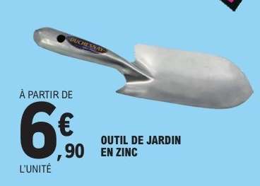 Outil de jardin en zinc