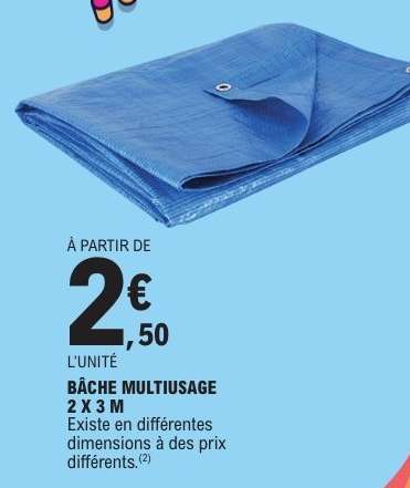 BÂCHE MULTIUSAGE 2 X 3 M