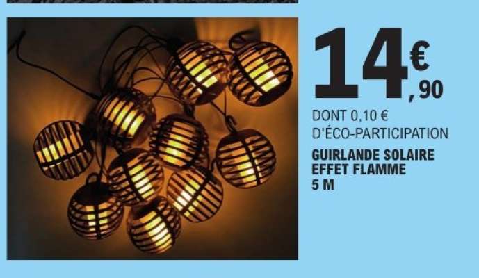 Guirlande Solaire Effet Flamme 5 M