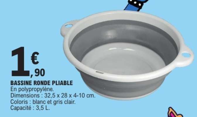 BASSINE RONDE PLIABLE