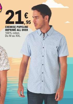 CHEMISE POPELINE IMPRIMÉ ALL OVER
