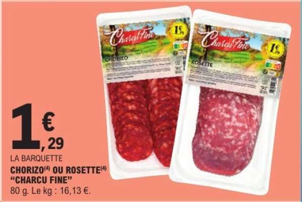 CHORIZO(4) OU ROSETTE(4) “CHARCU FINE”