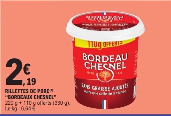 RILLETTES DE PORC "BORDEAU CHESNEL"