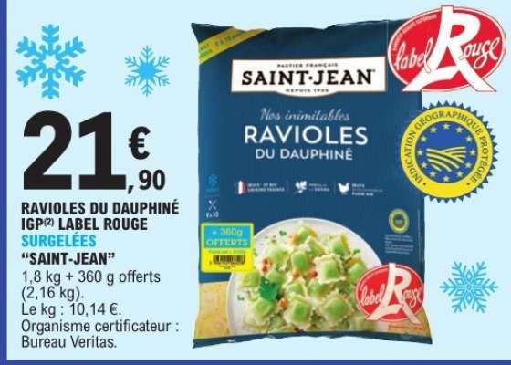 Ravioles du Dauphiné IGP Label Rouge