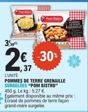 POMMES DE TERRE GRENAILLE SURGELÉES “POM BISTRO”