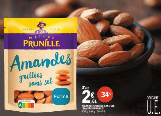 AMANDES GRILLÉES SANS SEL "MAÎTRE PRUNILLE"