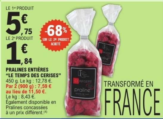 PRALINES ENTIÈRES "LE TEMPS DES CERISES"