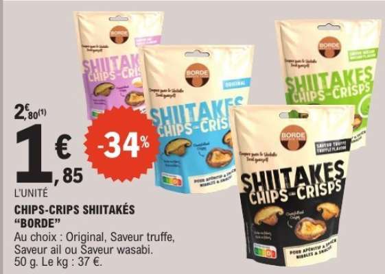CHIPS-CRIPS SHIITAKÉS "BORDE"
