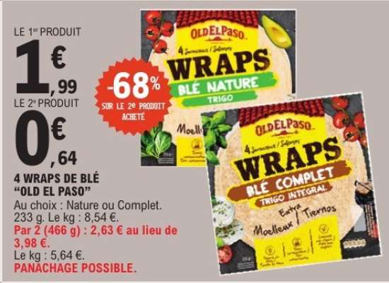 4 WRAPS DE BLÉ “OLD EL PASO”