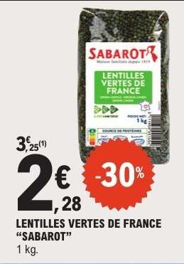 LENTILLES VERTES DE FRANCE “SABAROT”