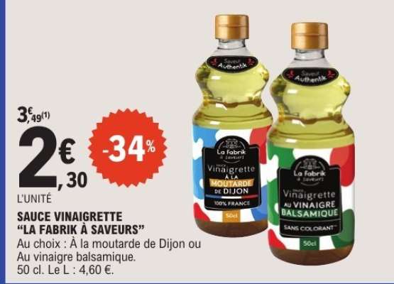 SAUCE VINAIGRETTE LA FABRIK A SAVEURS