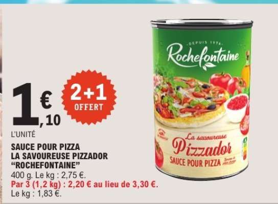 SAUCE POUR PIZZA LA SAVOUREUSE PIZZADOR “ROCHEFONTAINE”