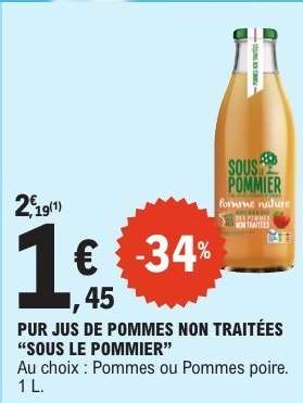 PUR JUS DE POMMES NON TRAITÉES "SOUS LE POMMIER"