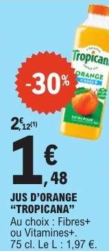 Jus d'orange TROPICANA