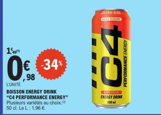BOISSON ENERGY DRINK "C4 PERFORMANCE ENERGY"