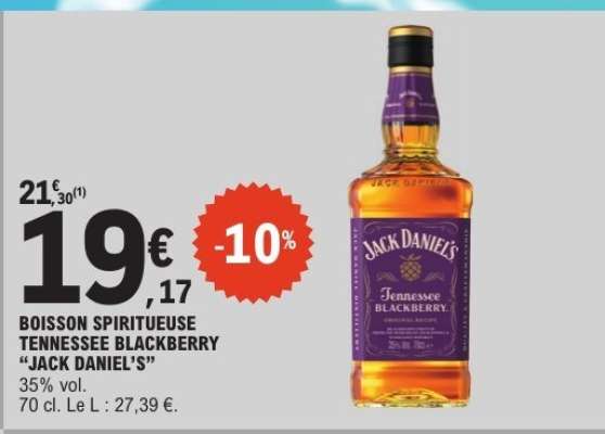 BOISSON SPIRITUEUSE TENNESSEE BLACKBERRY “JACK DANIEL’S”