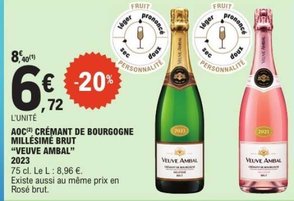AOC CRÉMANT DE BOURGOGNE MILLÉSIME BRUT "VEUVE AMBAL" 2023