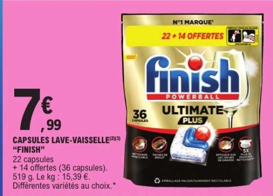 Capsules Lave-vaisselle FINISH