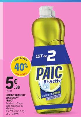 LIQUIDE VAISSELLE VINAIGRE