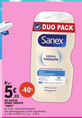 GEL DOUCHE DERMA THÉRAPIE “SANEX”