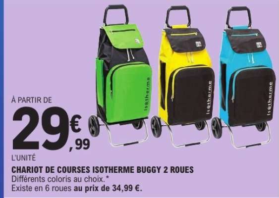 CHARIOT DE COURSES ISOTHERME BUGGY 2 ROUES