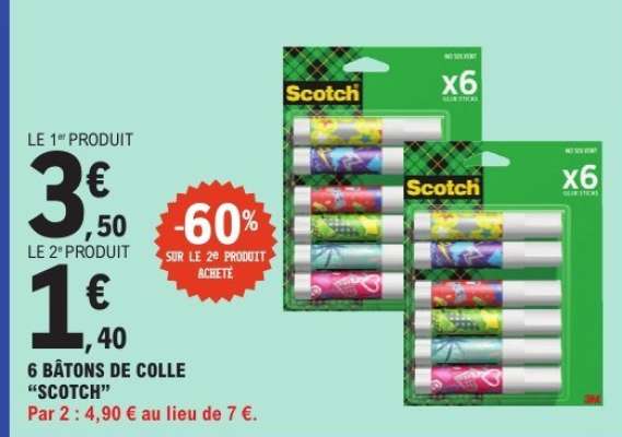 6 BÂTONS DE COLLE “SCOTCH”