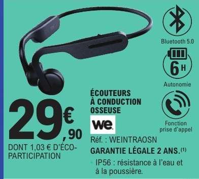 ÉCOUTEURS À CONDUCTION OSSEUSE
