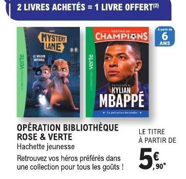 OPÉRATION BIBLIOTHÈQUE ROSE & VERTE