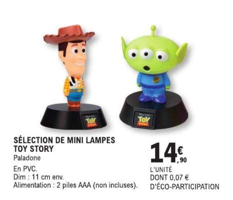 SÉLECTION DE MINI LAMPES TOY STORY