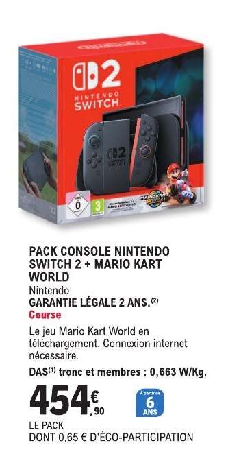 Pack Console Nintendo Switch 2 + Mario Kart World