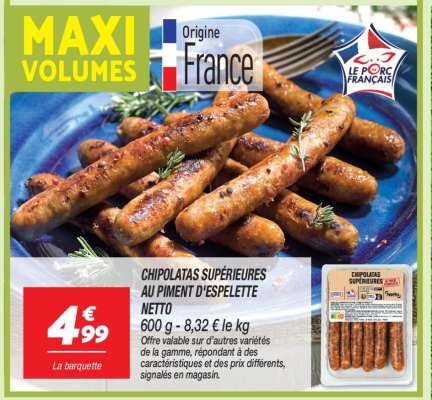 Chipolatas Supérieures au Piment d'Espelette