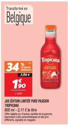JUS ÉDITION LIMITÉE PURE PASSION TROPICANA
