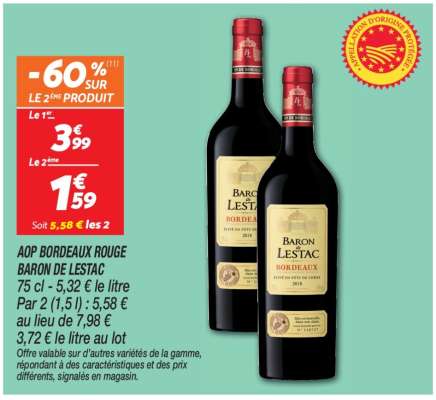 AOP Bordeaux Rouge 'Baron de Lestac'