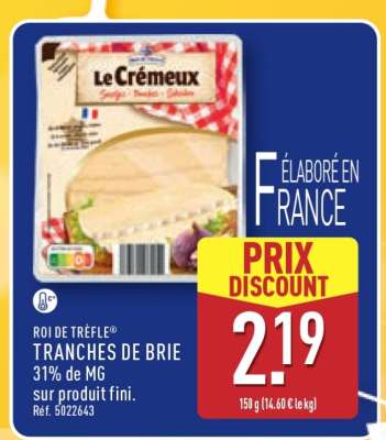 ROI DE TRÉFLE TRANCHES DE BRIE
