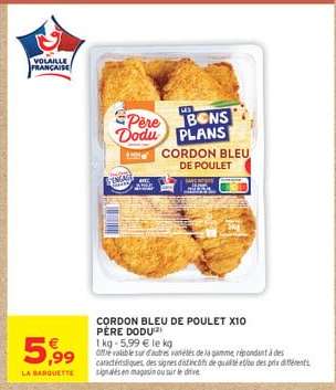 Cordon Bleu de Poulet X10 Père Dodu
