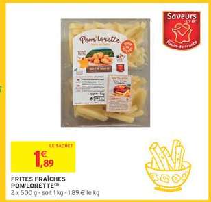 Frites fraîches POM'LORETTE