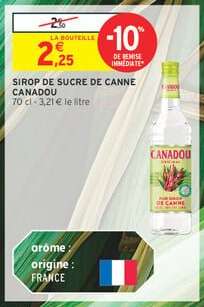 SIROP DE SUCRE DE CANNE CANADOU