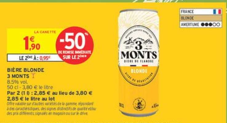 Bière Blonde 3 Monts*