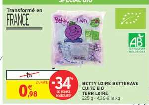 BETTY LOIRE BETTERAVE CUITE BIO