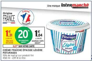 CRÈME FRAÎCHE ÉPAISSE LÉGÈRE PÂTURAGES