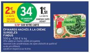 Épinards Hachés À La Crème Surgelés Findus