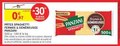 Pâtes Spaghetti Fermes & Généreuses Panzani