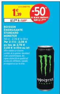 BOISSON ÉNERGISANTE STANDARD MONSTER