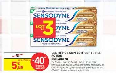 Sensodyne Dentifrice Soin Complet Triple Action